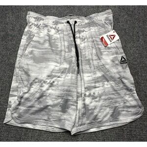 Reebok Shorts Mens Large Gray Athletic Quick Dry Lightweight 9" Inseam New